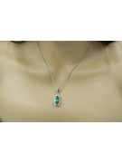 Sterling Silver 925, Emerald Pendant vpc014s