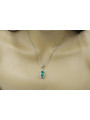 Sterling Silver 925, Emerald Pendant vpc014s