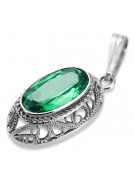 Sterling Silver 925, Emerald Pendant vpc014s