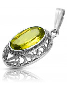 Collar de plata 925 con peridoto amarillo vpc014s