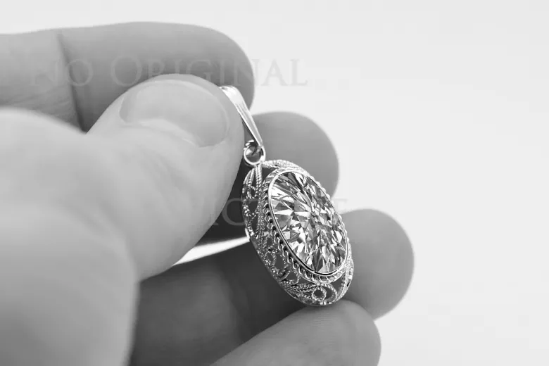 Pendentif en argent sterling 925, Réglag avec pierres précieuses variées vpc014s