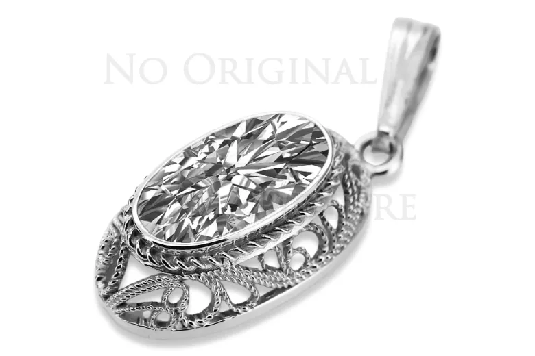 Pendentif en argent sterling 925, Réglag avec pierres précieuses variées vpc014s