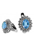 Glistening Aquamarine 14K White Gold Earrings vec125w vec125w