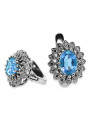 Glistening Aquamarine 14K White Gold Earrings vec125w vec125w