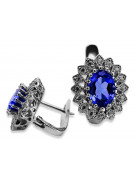 Sparkling Sapphire 14K White Gold Earrings for Elegant Evenings vec125w vec125w