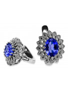 Sparkling Sapphire 14K White Gold Earrings for Elegant Evenings vec125w vec125w