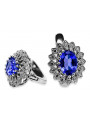 Sparkling Sapphire 14K White Gold Earrings for Elegant Evenings vec125w vec125w