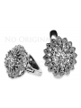 Boucles d'oreilles en Or blanc 14 carats avec monture 585 vec125w Vintage vec125w