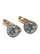 Pendientes de Aguamarina y Oro rosa vintage vec161rw vec161rw