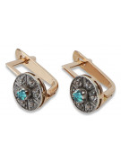 Pendientes de Aguamarina y Oro rosa vintage vec161rw vec161rw