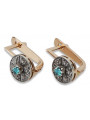 Pendientes de Aguamarina y Oro rosa vintage vec161rw vec161rw