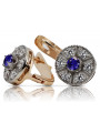 Vintage Rose Gold Sapphire Earrings vec161rw