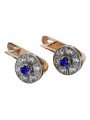 Vintage Rose Gold Sapphire Earrings vec161rw