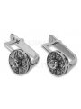 Original Vintage 14K Rose White Gold Earrings with Gemstone Settings vec161rw