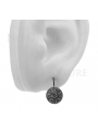 Boucles d'oreilles vintage en or rose 14 carats avec réglage en or blanc vec161rw