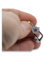 Exquisite 14K White Gold Alexandrite Earrings - Vintage Style vec161w vec161w