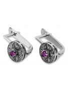 14K White Gold Vintage Amethyst Earrings  vec161w vec161w