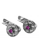 14K White Gold Vintage Amethyst Earrings  vec161w vec161w