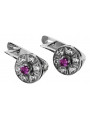 Boucles d'oreilles en améthyste vintage, or blanc 14 carats 585 vec161w Vintage vec161w