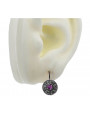 Boucles d'oreilles en améthyste vintage, or blanc 14 carats 585 vec161w Vintage vec161w