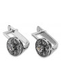 "Elegantes Pendientes de Oro Blanco de 14 Quilates con Zirconia Vec161w" Vintage vec161w