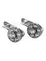 Aretes Elegantes en Oro Blanco de 14 Quilates Vec161w Vintage vec161w