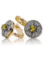 "Elegantes Pendientes de Oro Amarillo Vintage 14k 585 con Peridoto vec161yw" Vintage vec161yw