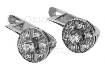 "Élégantes Boucles d'Oreilles Vintage en Or Jaune 14K 585, Réglage vec161yw" Vintage vec161yw
