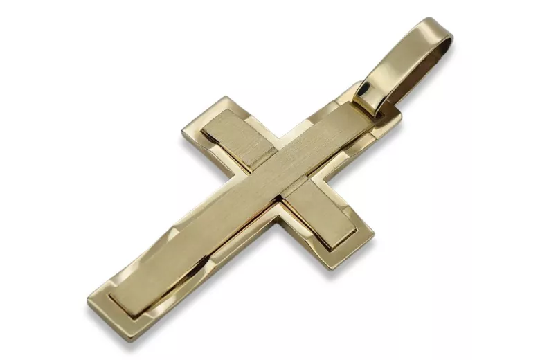 Golden Catholic Cross ★ russiangold.com ★ Gold 585 333 Low price