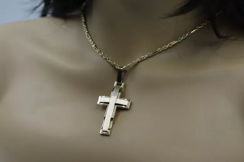 Golden Catholic Cross ★ russiangold.com ★ Gold 585 333 Low price