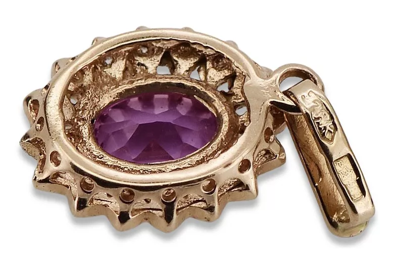 "Amethyst Anhänger in Original Vintage-Roségold 14 Karat vpc018" Vintage vpc018