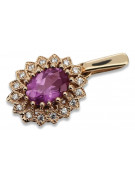 "Amethyst Anhänger in Original Vintage-Roségold 14 Karat vpc018" Vintage vpc018