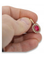 "Pendentif rubis vintage en or rose 14 carats 585 vpc018" Vintage vpc018