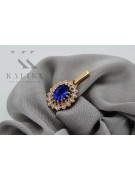 Sapphire Embellished 14K Rose Gold Vintage Pendant vpc018 vpc018