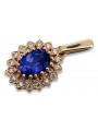 Sapphire Embellished 14K Rose Gold Vintage Pendant vpc018 vpc018