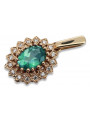 Emerald Elegance: Original Vintage 14K Rose Gold Pendant vpc018 vpc018