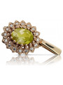 Pandantiv original din aur roz de 14k, Peridot galbe vpc018