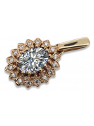 Authentic Vintage Zircon Charm in 14K Rose Gold vpc018 vpc018