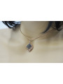 "No Stones Original Vintage 14K Rose Gold Square Pendant" vpn041 vpn041