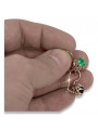 "14K Rose Gold Vintage Emerald Earrings in Original Design" vec062 vec062