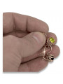 Vintage Rose Gold Peridot Earrings - Original 14K Yellow Gold vec062