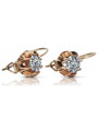 "Classic 14K Rose Gold Vintage Zircon Earrings" vec062 vec062