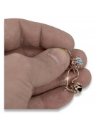 "Classic 14K Rose Gold Vintage Zircon Earrings" vec062 vec062