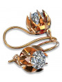 "Classic 14K Rose Gold Vintage Zircon Earrings" vec062 vec062