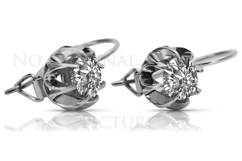 Boucles d'oreilles en or rose 14 carats 585 vintage élégantes vec062 vec062