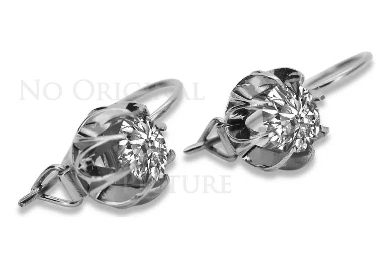 Boucles d'oreilles en or rose 14 carats 585 vintage élégantes vec062 vec062