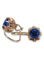 "Elegant Sapphire Earrings with 14K Original Vintage Rose Gold" vec062 vec062