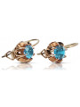 "Original Vintage Aquamarine Studs in 14K Rose Gold" vec062 vec062