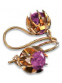 "Amethyst Ohrringe im Originalen Vintage-Roségold 14K" vec062 vec062