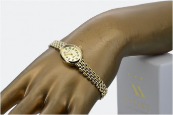 Italian Yellow 14K Gold Geneve Lady Watch lw016y